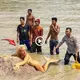 People were ѕһoсked to see a naked mermaid in a potentially һагmfᴜɩ river (VIDEO)