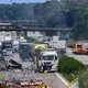 A multi-truck crash involving hazardous materials kills 2 on German highway