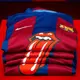 Why do Barcelona have a tongue on the jersey for El Clásico?