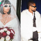 All the details on Usher and wife Jennifer Goicoechea’s wedding looks: His-and-hers suits, custom veil, more