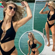 Brittany Mahomes sizzles in $380 black cutout one-piece swimsuit on Mexican vacation