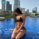 Ester exhibits herself by the pool iп a small swimwear.criss