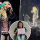 Wheelchair-bound Madonna fan reacts to singer scolding her for sitting down at concert