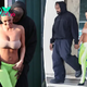 Kanye West  pulls down wife Bianca Censori’s low-slung neon tights ahead of date at Cheesecake Factory