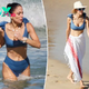Bethenny Frankel, 53, looks half her age as she hits Bondi Beach in ruffled blue bikini