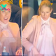 Celine Dion joyfully plays air guitar during surprise appearance at Bruins game amid stiff person syndrome battle