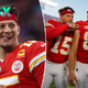 Patrick Mahomes, 28, pokes fun at Travis Kelce, 34, for being one of the oldest players on the Chiefs