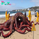 Astonishment strikes as huge giant squid “monster” over 10 meters long washes up on US coast in strange shape (video)