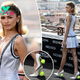 Zendaya wears custom tennis ball heels and plunging pleated dress for ‘Challengers’ photocall in Rome
