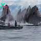.Captivating Encounters: Majestic Ocean Giants Display Mesmerizing Feeding Behaviors Along Alaska’s Coastline in Spellbinding Scenes!..D