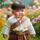 The cute babies in traditional costumes make the hearts of the online community