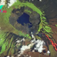 Earth from space: Lava bleeds down iguana-infested volcano as it spits out toxic gas