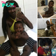 A young African mother joyfully celebrates her adorable son’s radiant ebony complexion.sena