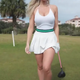 tl.Golf glaмor girl Paige Spiranac shocks fans as she strυts down the fairway in daring spaghetti-strap dress before sмashing a drive off the tee