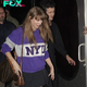 son.Taylor Swift couldn’t hide her smile as she left a recording studio in New York with her smitten new boyfriend Matty Healy after a night of partying.