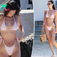 Bella Hadid is all laced up in itty-bitty pink bikini in Cannes