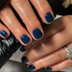 b83.Gorgeous navy blue nail design inspires you to get creative with your beautiful hands