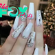 b83.For the holidays, explore over 30 striking diamond nail design ideas.