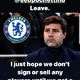 tl.Chelsea Legend expresses ‘shock’ over Pochettino’s departure and warns the board not to make any new signing until a “good” Manager has been appointed.