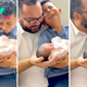 The video captures an emotional moment that cannot be expressed in words when father and son welcome their new born child with emotions that cannot be expressed in words.words.