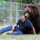 f.The rescued bear embraced the rescuer in a warm hug, strengthening a cross-species bond that lasted 10 years.f