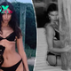 Irina Shayk kicks off bikini season in a tiny black swimsuit during Memorial Day getaway with daughter and dog