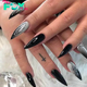 b83.17 Gorgeous Short Black Nail Designs That Ladies Will Be Trying in 2023 for a Chic and Elegant Look