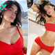 Kylie Jenner catches some rays in fiery red bikini