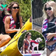 Bikini-clad Sydney Sweeney rides banana boat at her new $13.5M Florida estate