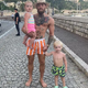C5/Conor McGregor is every inch the doting father as he enjoys quality time with his children Conor Jr, 2, and Croia, 19 months, on family holiday in the South of France!