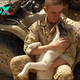 NN.A soldier’s tender care for his injured dog on a military base vividly illustrates the profound bond between dogs and their human companions. Amidst the challenges of the battlefield, where mutual reliance is paramount, this heartfelt demonstration of care and loyalty deeply touches all who witness it.
