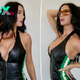 Katy Perry shows some skin in plunging leather dress: ‘Start your engines’