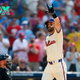 Phillies’ Bryce Harper appears to mimic “hawk tuah” in MLB game
