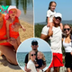 Brittany Mahomes twins with daughter Sterling in orange swimsuits on Portugal vacation