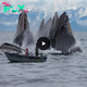 Magnificent sight: the stunning moment the Ocean’s gentle giants are in full flight as they forage off the coast of Alaska