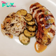 We Cook!  Mill’s Tavern’s Seared Long Island Duck Breast w/plum glaze, rice, cucumber