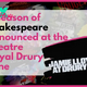 Season of Shakespeare at Theatre Royal Drury Lane introduced