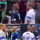 Jake Paul Mocks a Gloomy-Looking Mike Tyson on the Big Screen Following the Dallas Cowboys Game Pitching Match .Linh