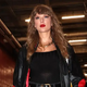 Taylor Swift Rocks High-Waisted Shorts and Leather Jacket to Cheer on Travis at Chiefs vs. Bucs Game