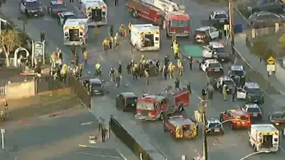 21 injured, 7 critically, as car strikes LA sheriff's office recruits while running