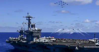The USS George H.W. Bush is a powerful aircraft carrier that no country wants to engage in combat with