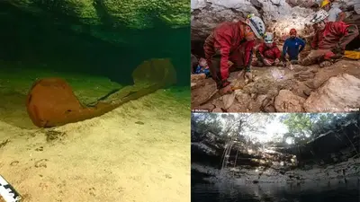 RARE, 1.100-year-old Maya Canoe Found Submerged In A Freshwater Pool In Southern Mexico