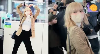 BLACKPINK’s Lisa spotted leaving for Paris Fashion Week in gorgeous style after warmly greeting fans