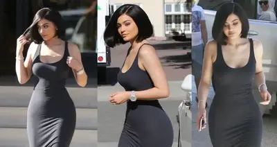 Kylie Jenner shows off new short bob and miniature waist in Sєxy bodycon dress in Hollywood