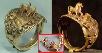 The Golden Horse Ring belonged to Ramses II and features many delicate designs
