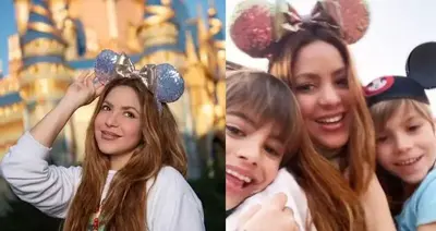 SHAKIRA IS ALL SMILES WHILE VISITING WALT DISNEY WORLD WITH HER SONS MILAN AND SASHA