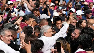 Mexico's López Obrador leads massive pro-government march
