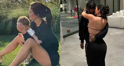 The baby formerly known as Wolf! Kylie Jenner shares a rare glimpse of her nine-month-old son (but STILL keeps his name change a secret) after Thanksgiving with Travis Scott