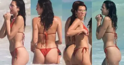 Dua Lipa flashes knockout curves in barely-there ʙικιɴι as she hits the beaches of Tulum with her gal pals