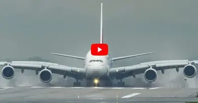 Whaoo! The “smooth” of the A380 LANDING AIRBUS monster makes opponents look good